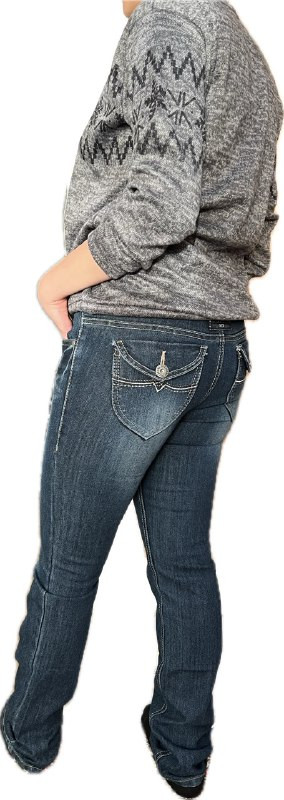 شلوار جین آبی ساده راسته