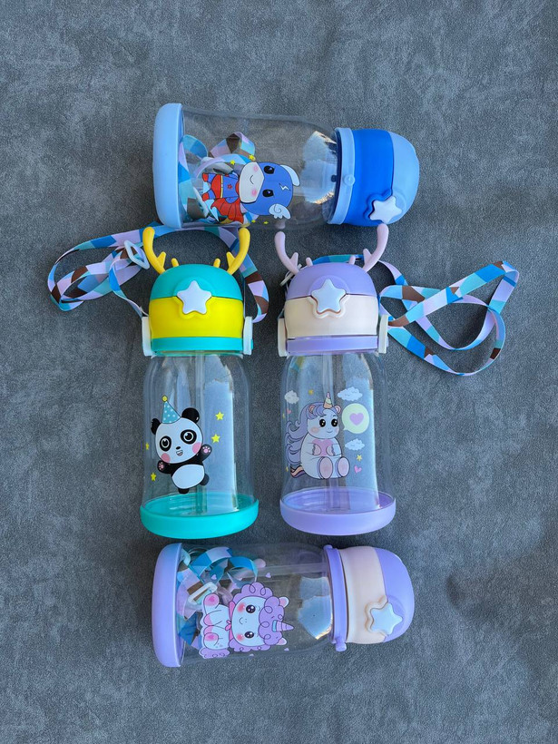 قمقمه کودک طرح گوزن نی دار بدون نشتی