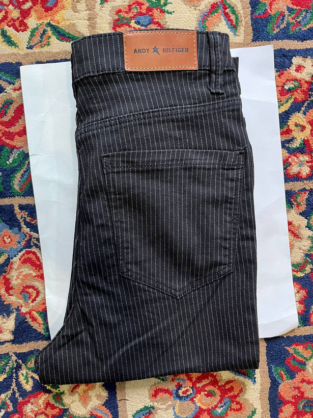 شلوار کتان کشی مشکی سایز کوچیک 30 تا 40