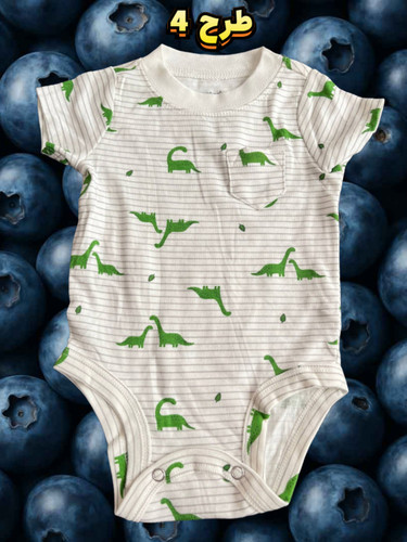 بادی آستین کوتاه نوزادی برای دختر و پسر ۳ تا ۶ ماهه مناسب تمام فصلها