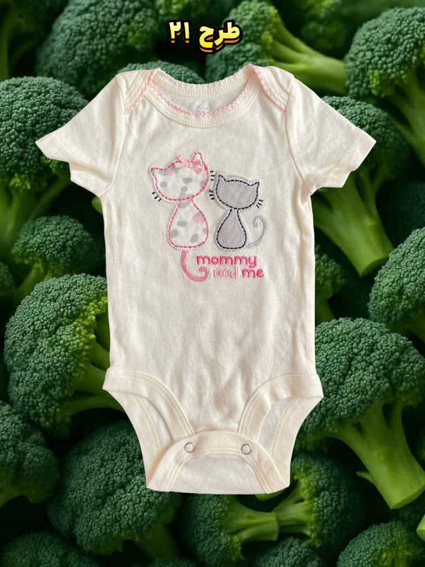 رامپر نوزادی آستین کوتاه مناسب استفاده در خانه و بیرون