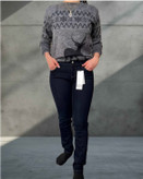 خرید عمده شلوار جین زنانه راسته فری سایز برند نیکس قیمت همکاری | پک 12 عددی طرح و رنگ میکس