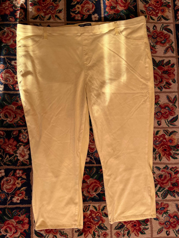 شلوارک سایز بزرگ قد بلند رنگ لیمویی