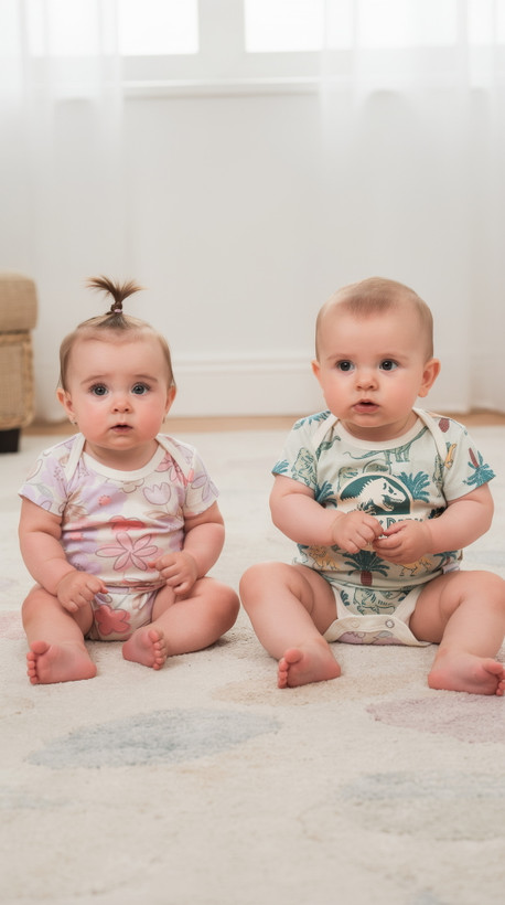 خرید عمده لباس بچه رامپر نوزادی وارداتی پک 10 عددی | بادی نوزاد 0 تا 24 ماه میکس دخترانه و پسرانه با قیمت عالی