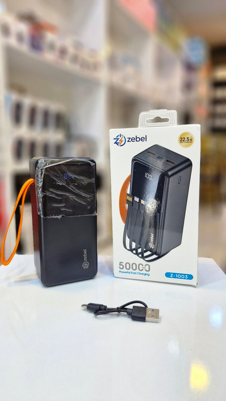 پاوربانک 50000 زبل Zebel Z-1003 با 4 کابل داخلی | فست شارژ 22.5 وات
